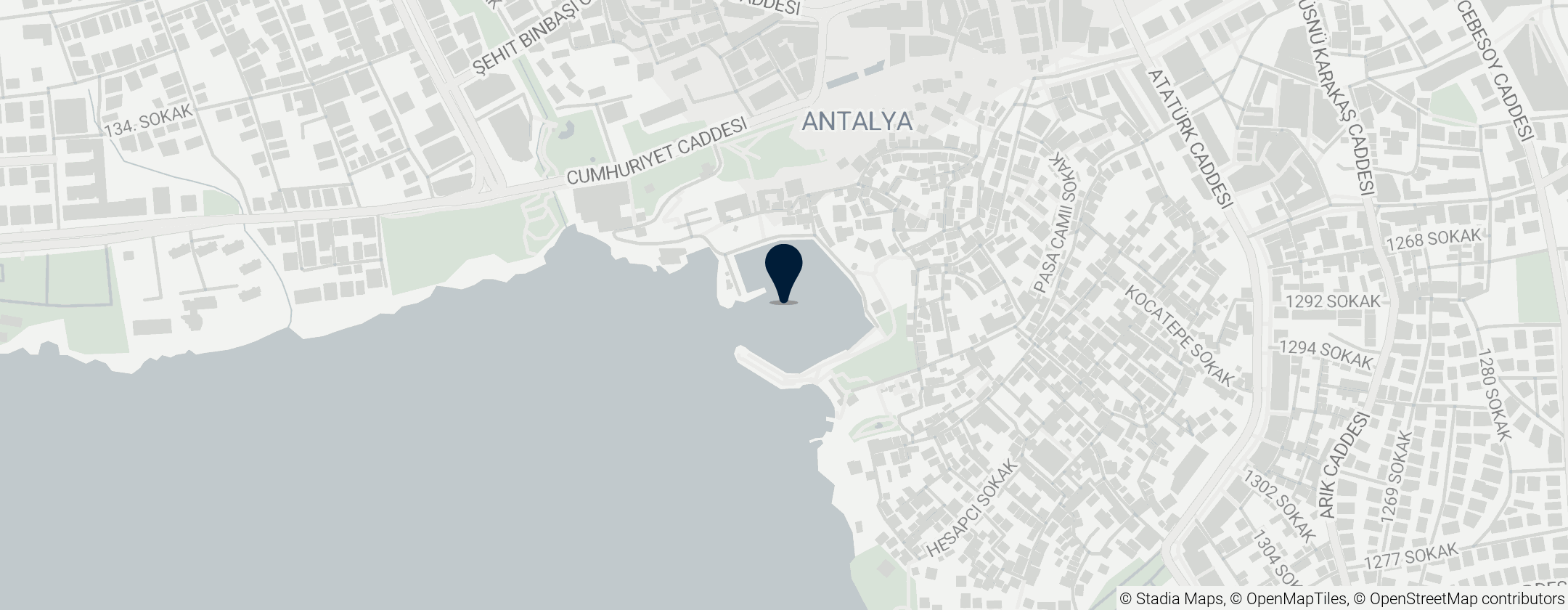 Map of Antalya Old Port
