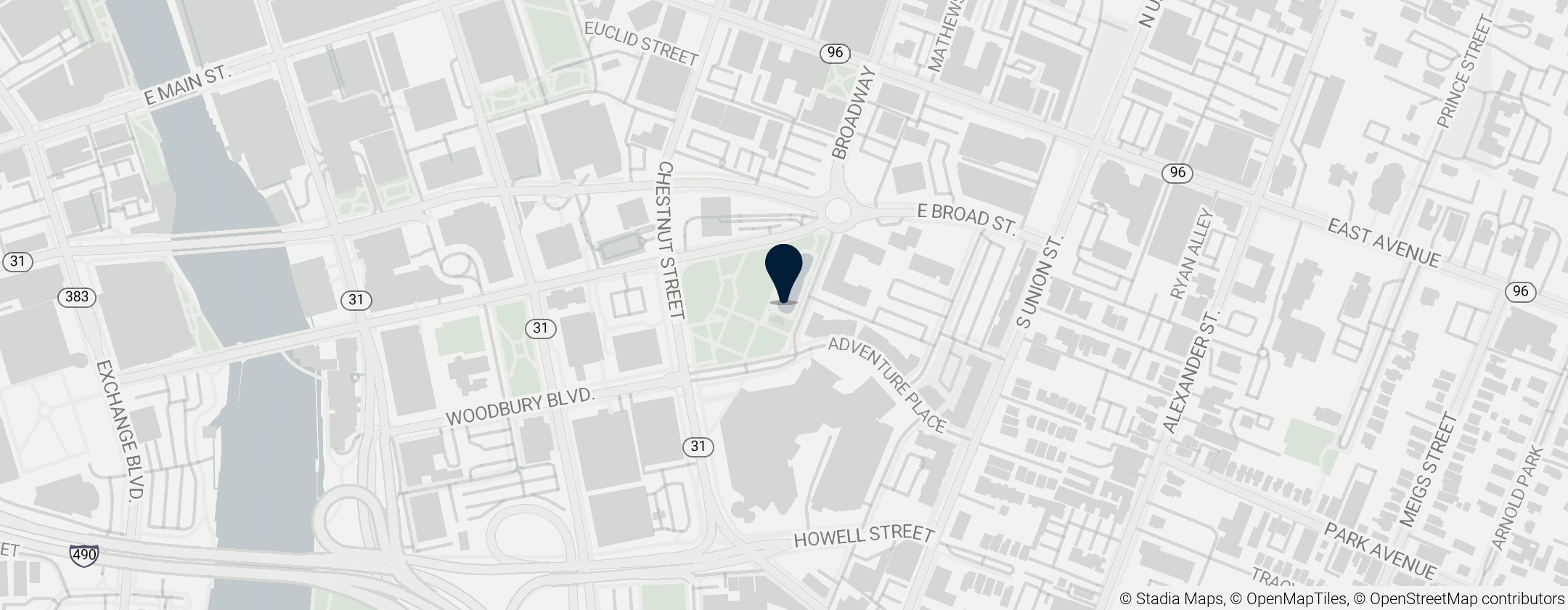 Map of Ice Rink in Manhattan Square Park