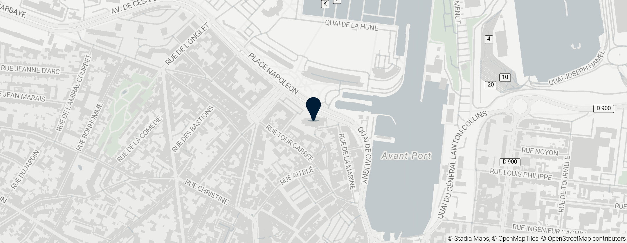 Map of Basilique Sainte-Trinité de Cherbourg