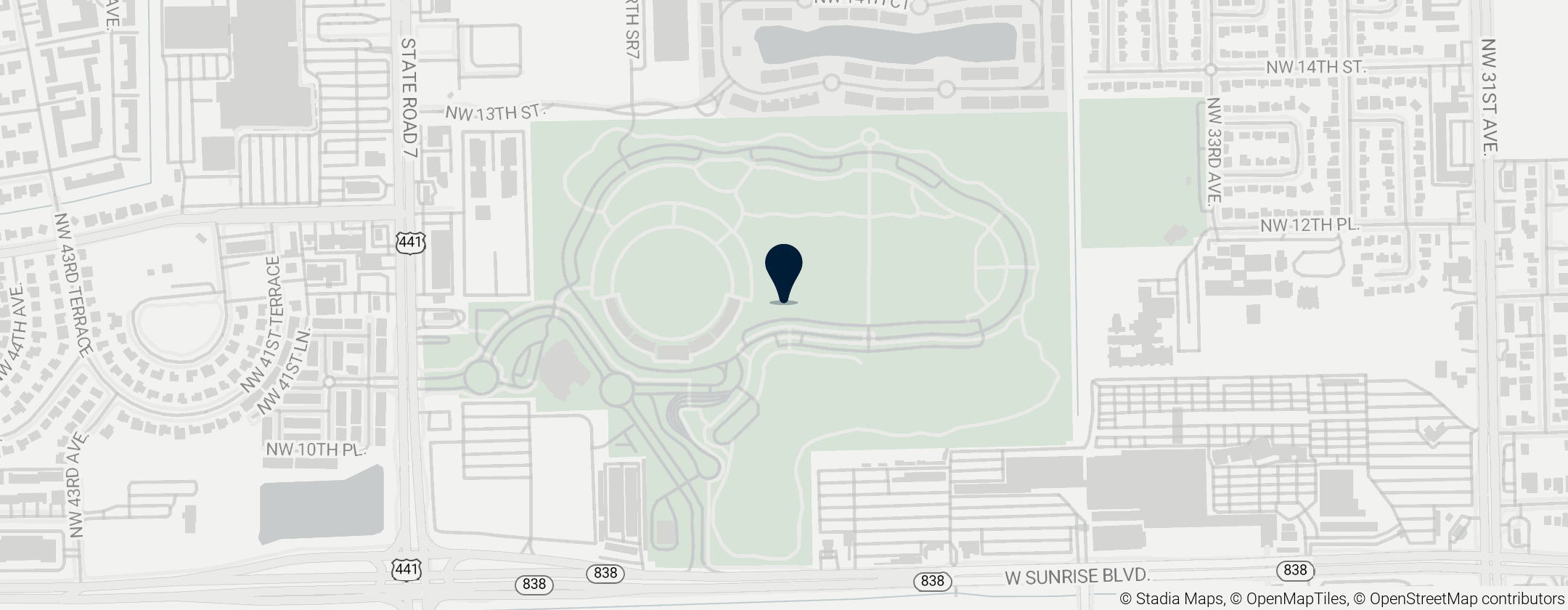 Map of Central Broward Regional Park