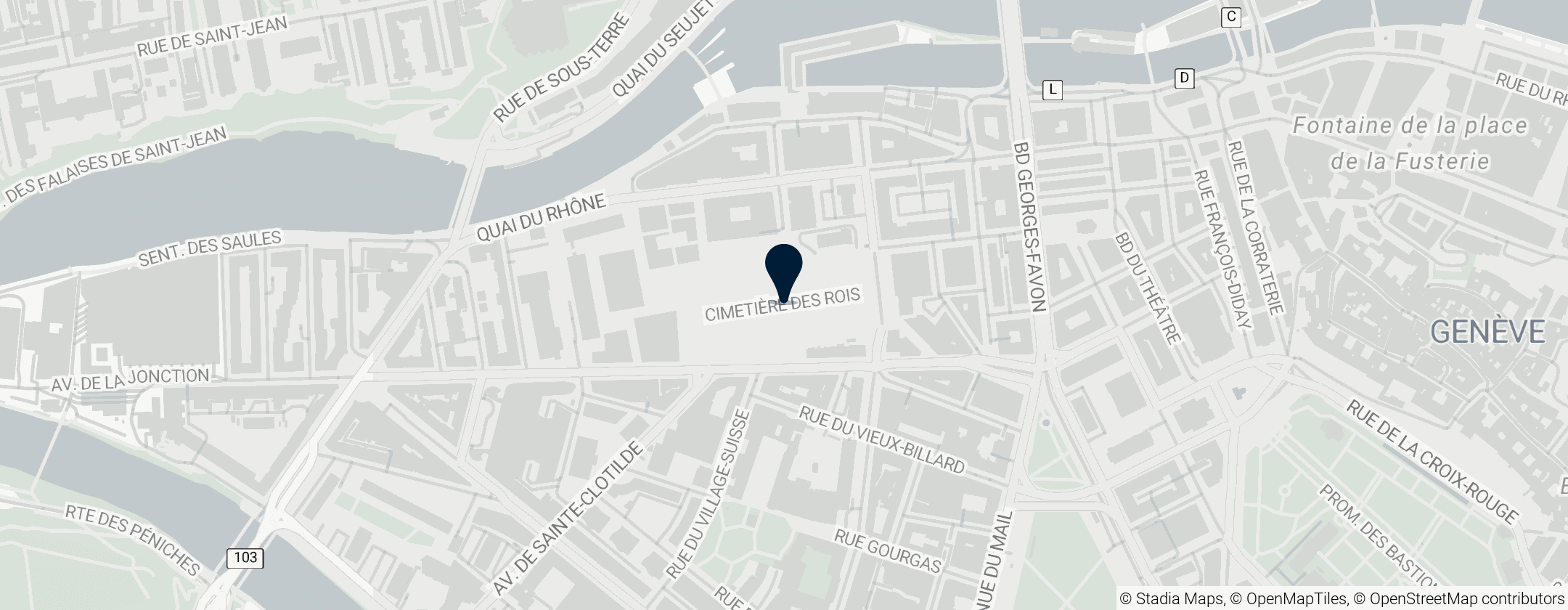 Map of Plainpalais Cemetery