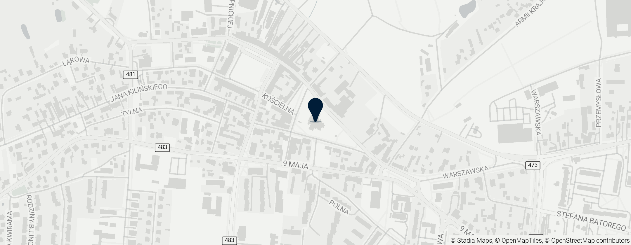 Map of Kolegiata Niepokalanego Poczęcia Najświętszej Maryi Panny i św. Michała Archanioła w Łasku