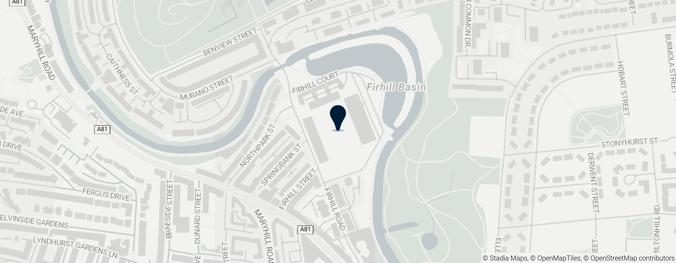 Map of Firhill Stadium