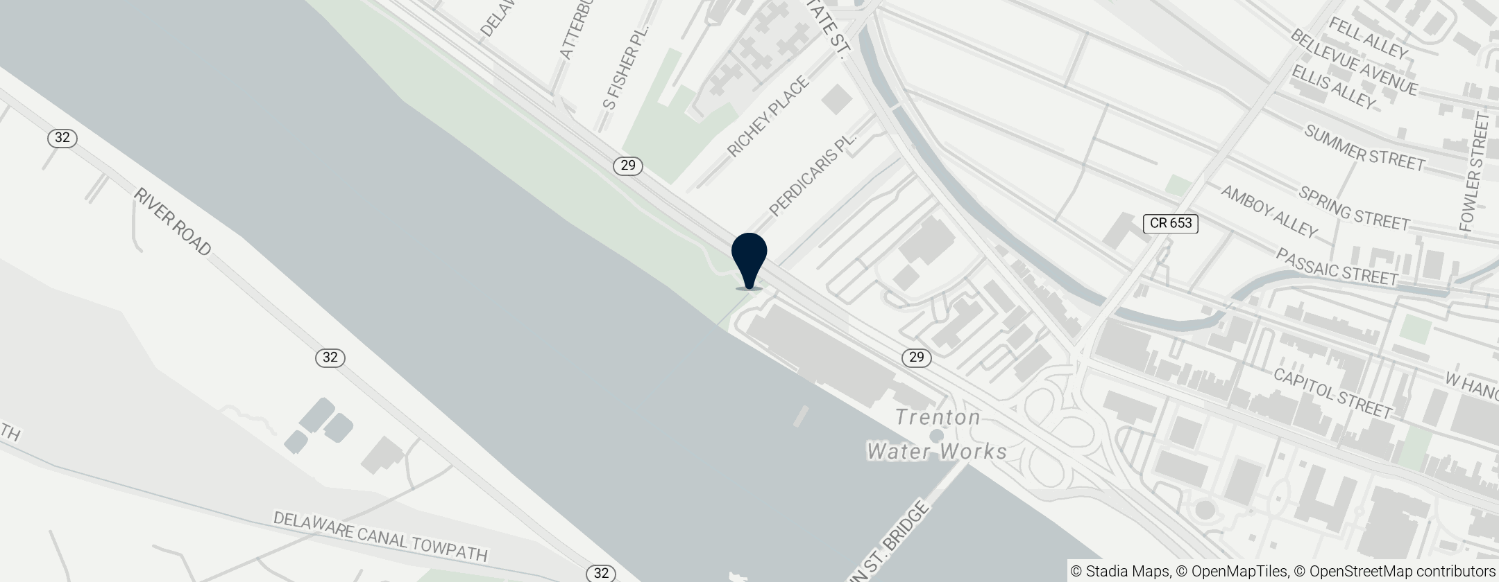 Map of John A. Roebling