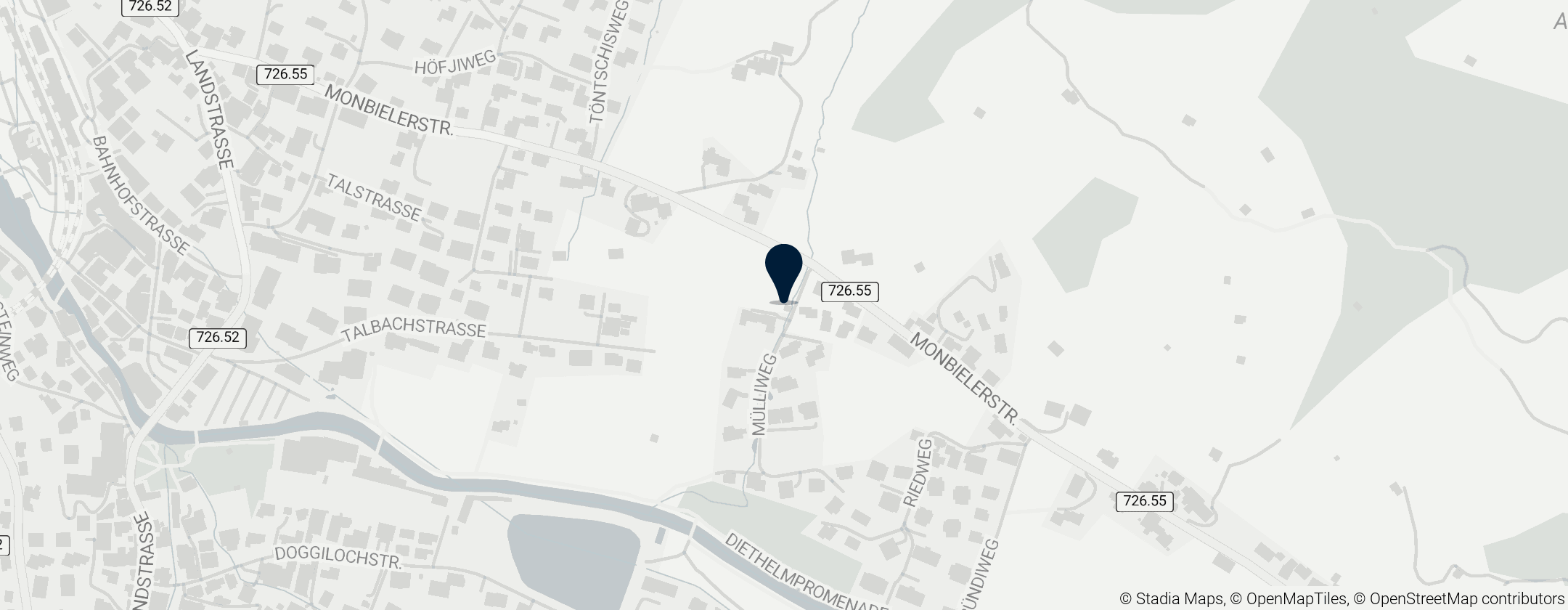 Map of Old Tubular Corn Mill