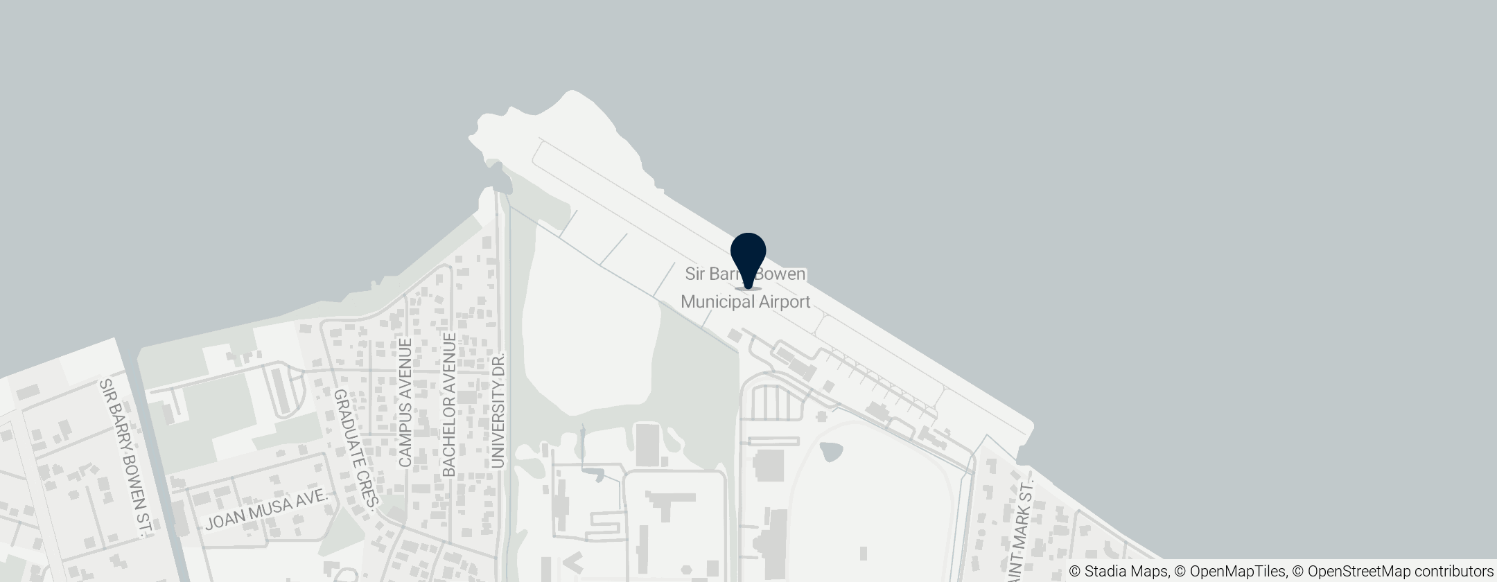 Map of Sir Barry Bowen Municipal Airport