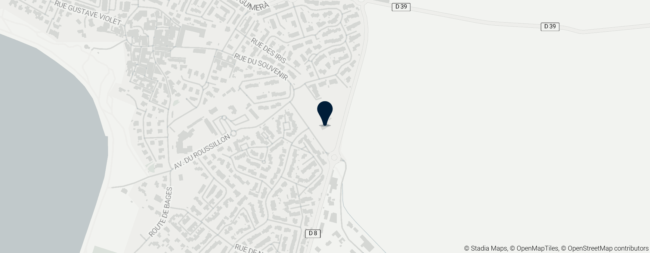 Map of Chapelle Saint-Julien-et-Sainte-Basilisse de Villeneuve-de-la-Raho