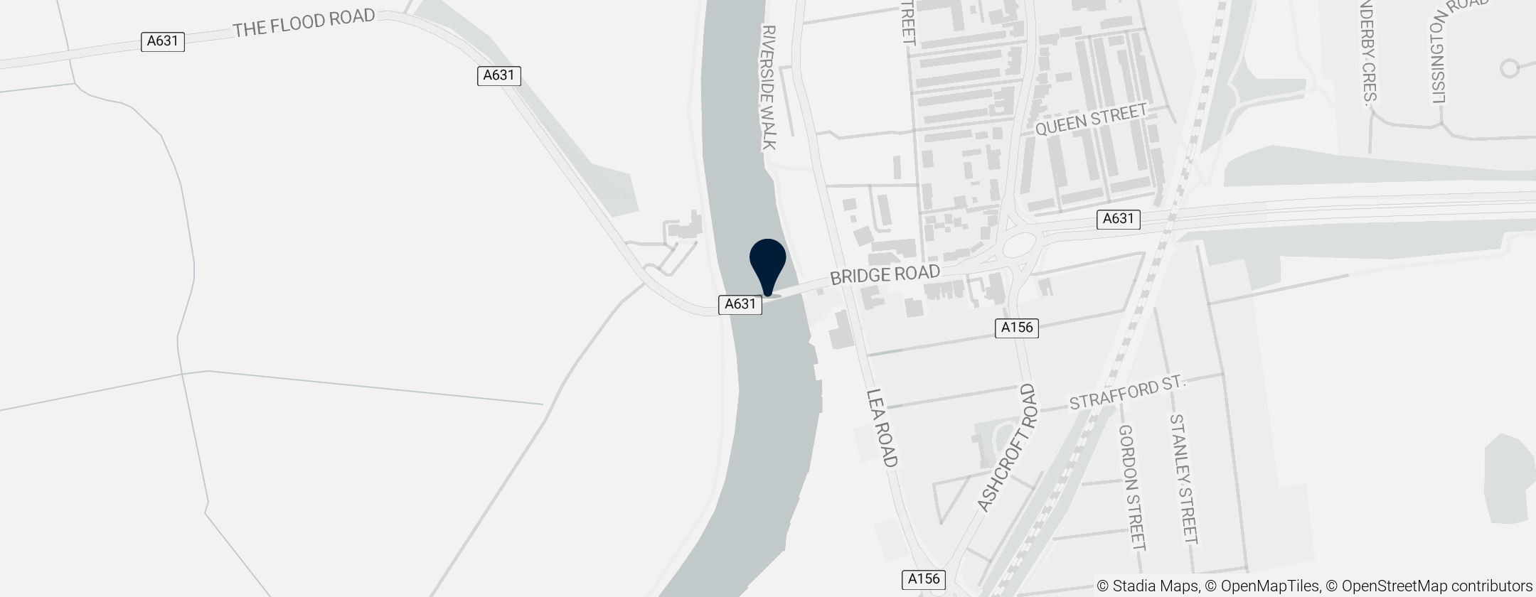 Map of Gainsborough Bridge