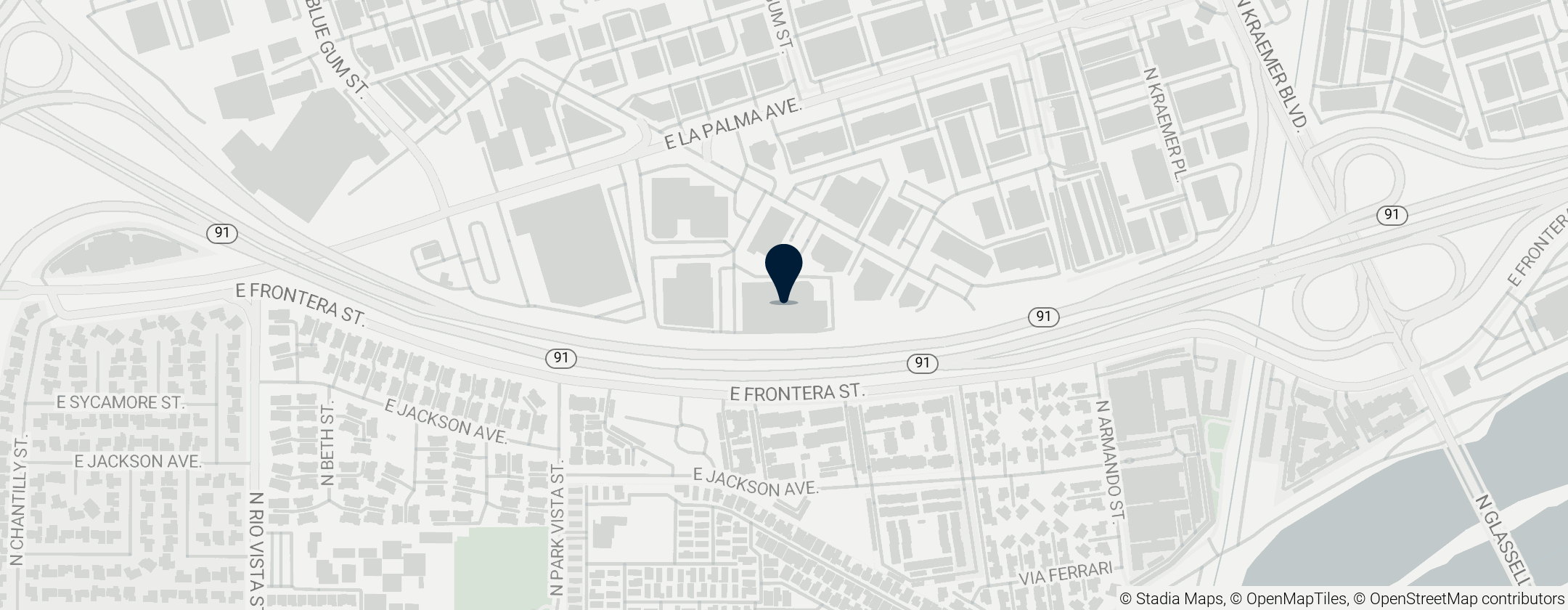 Map of K1 Speed Anaheim