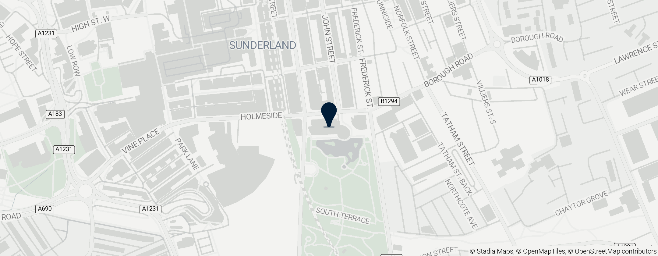 Map of Sunderland Museum and Winter Gardens