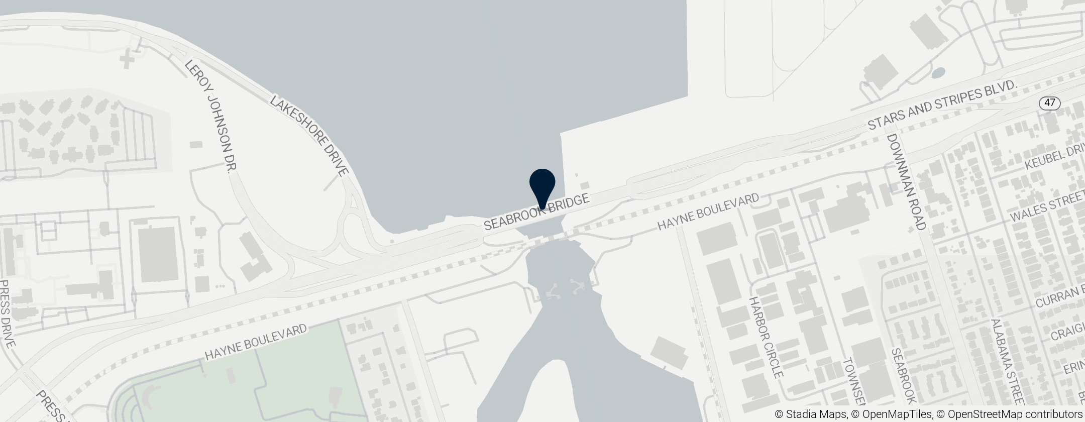 Map of Seabrook Bridge