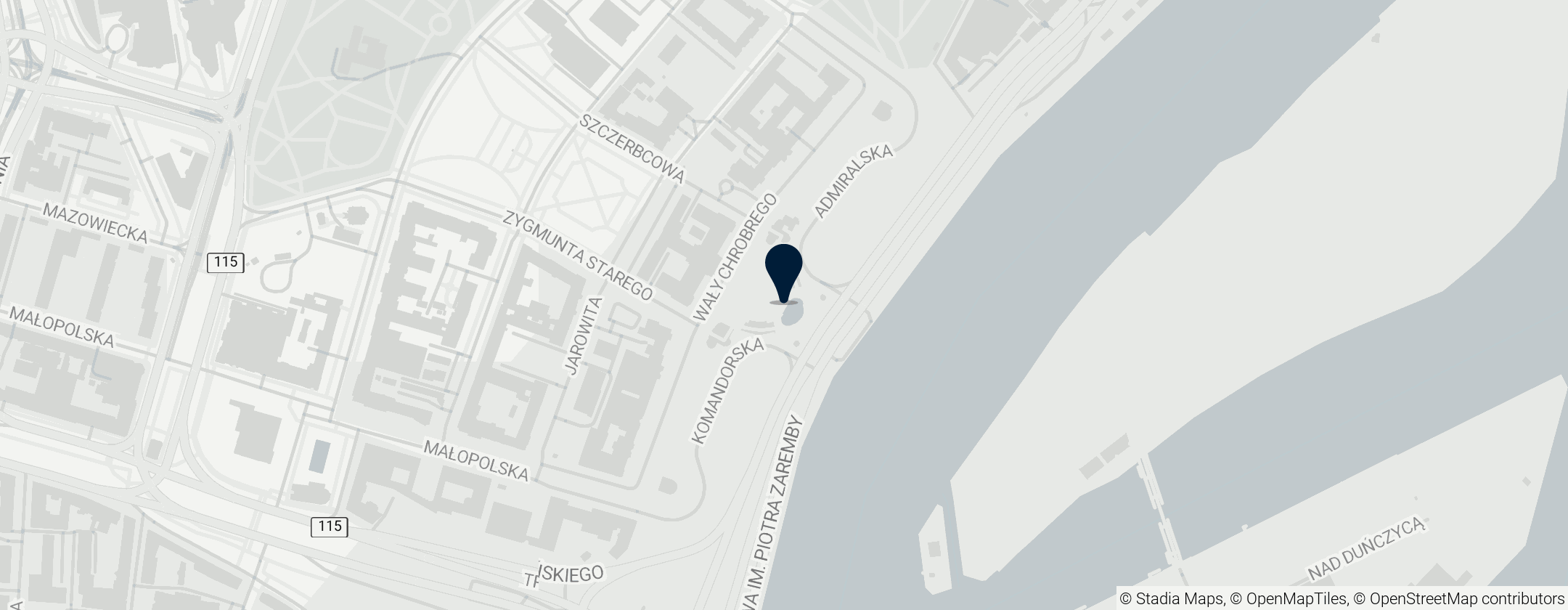 Map of Chrobry Embankment