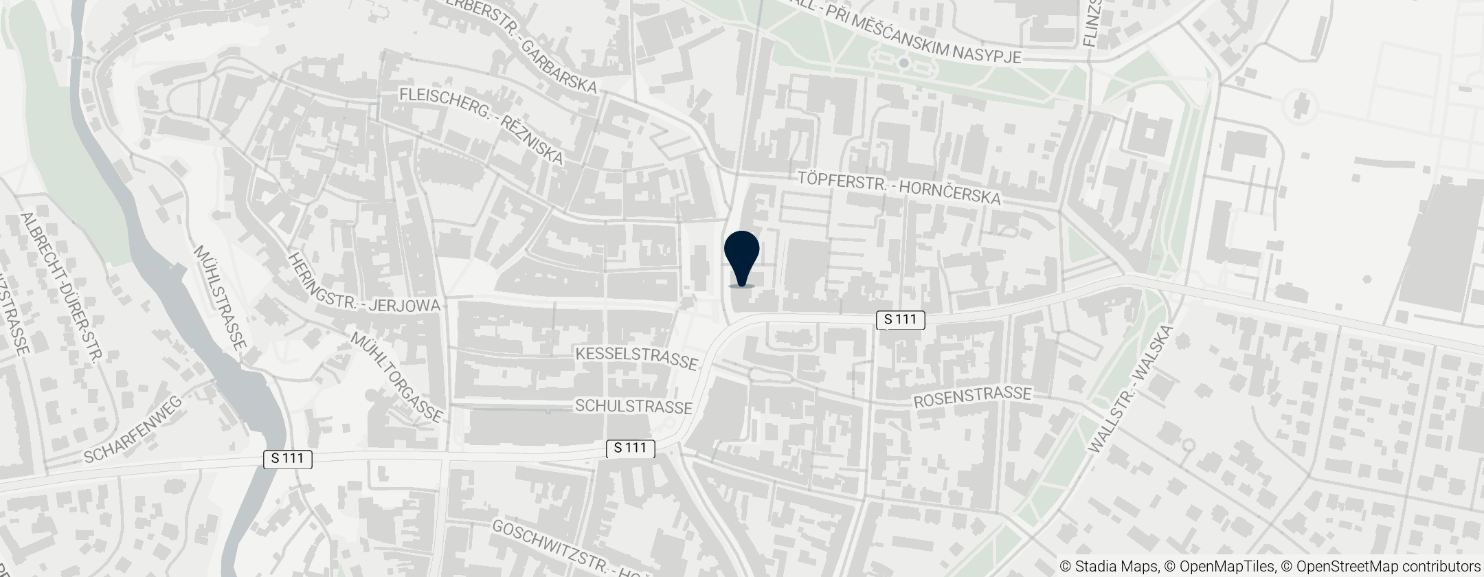 Map of Town of Bautzen