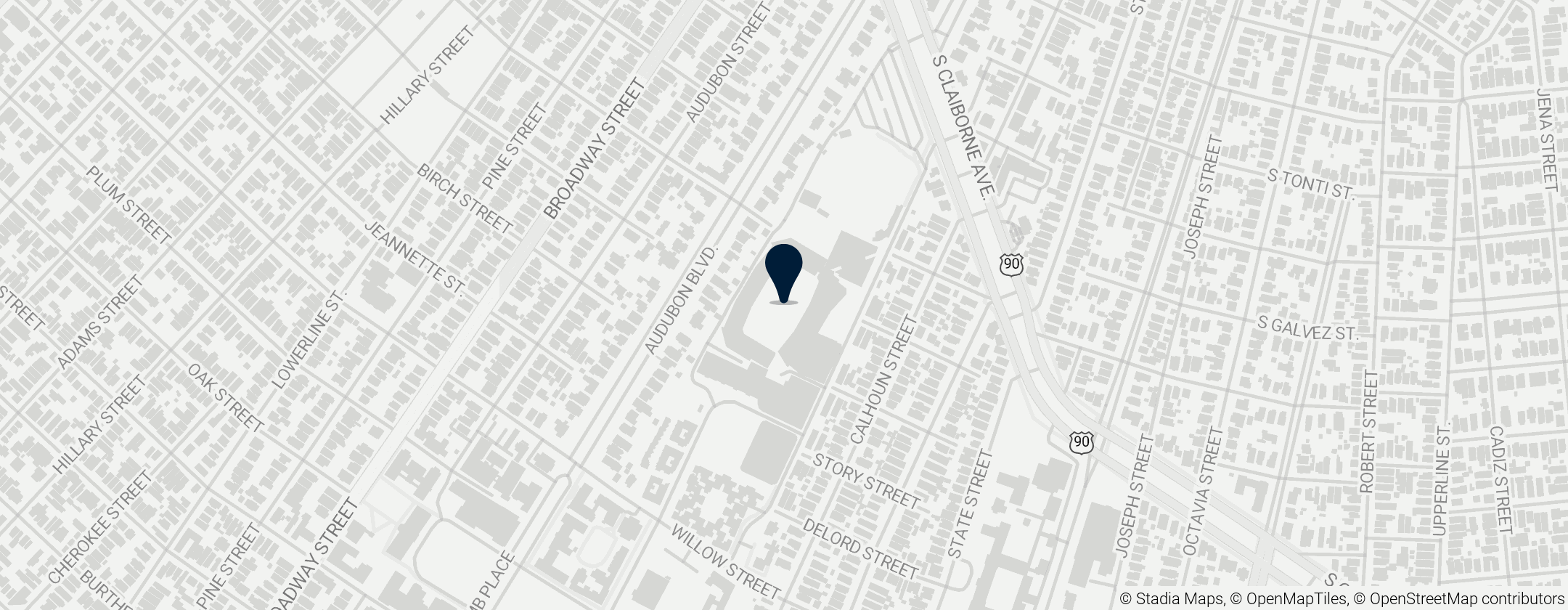 Map of Yulman Stadium