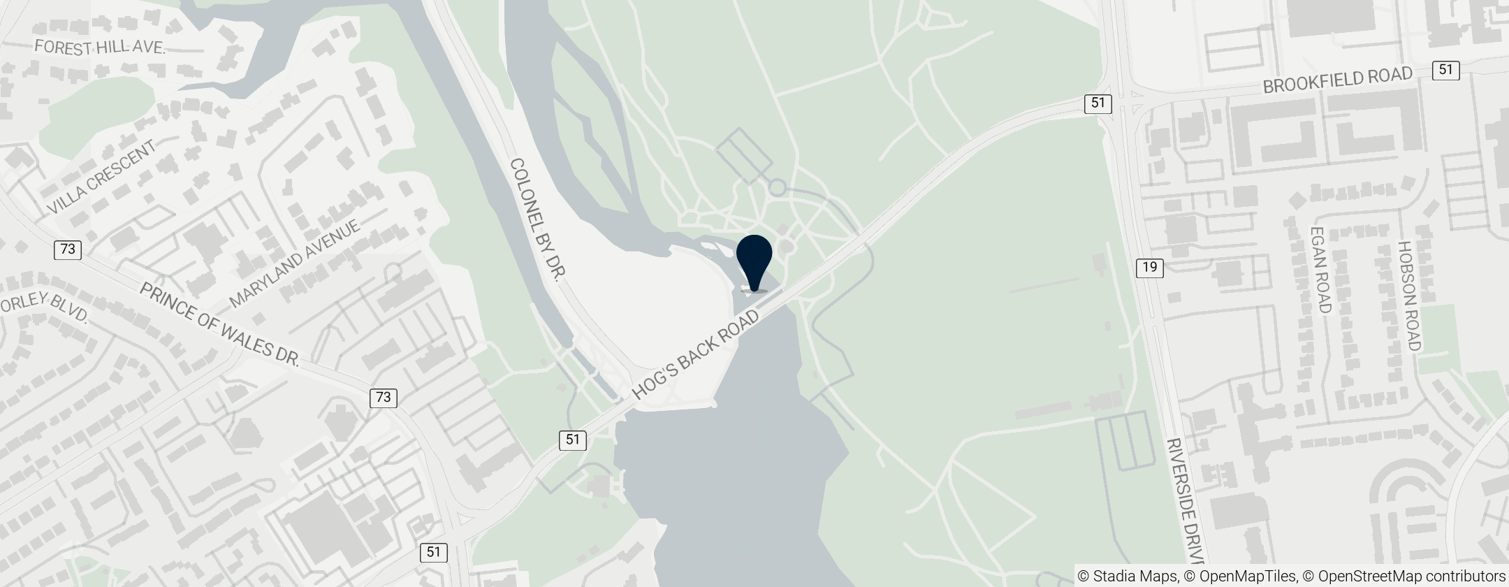 Map of Prince of Wales Falls