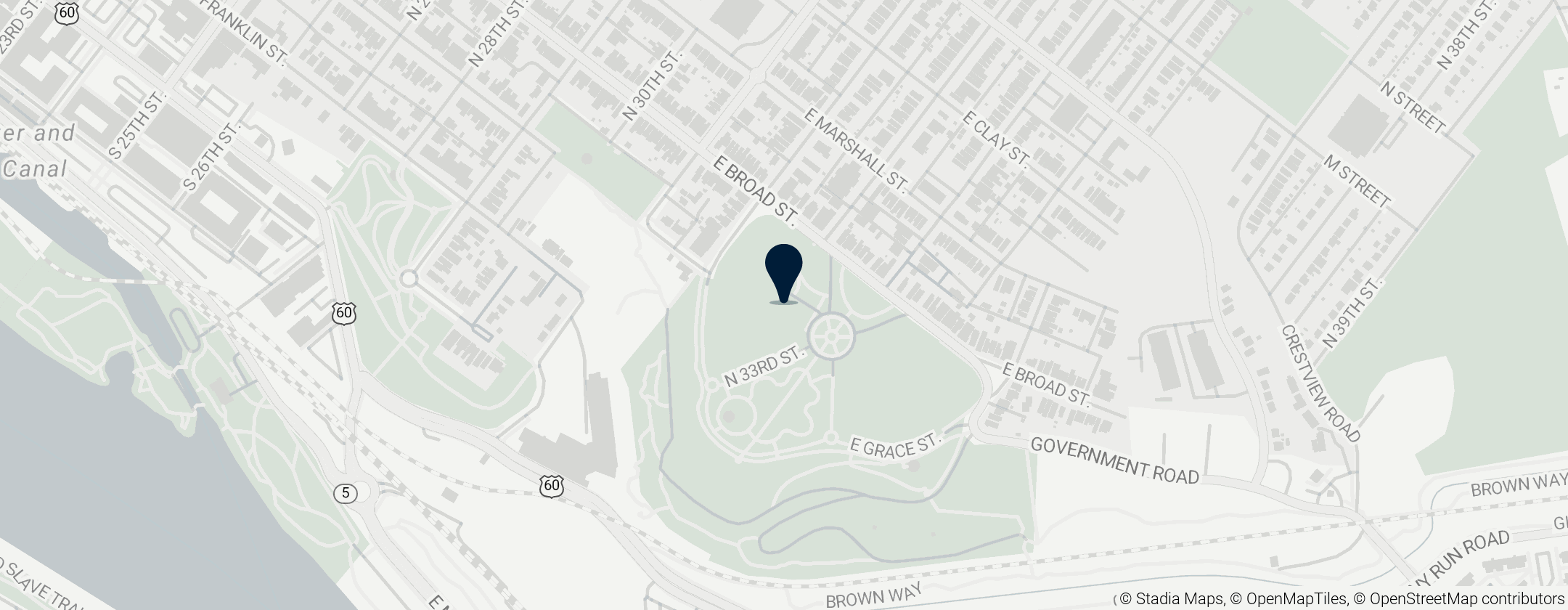 Map of Tredegar Iron Works 