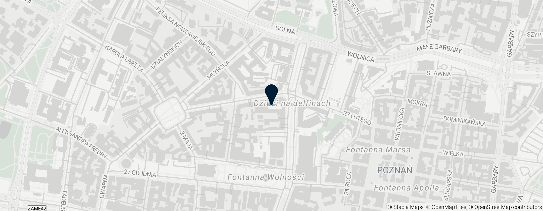 Map of Poznań University of Fine Arts