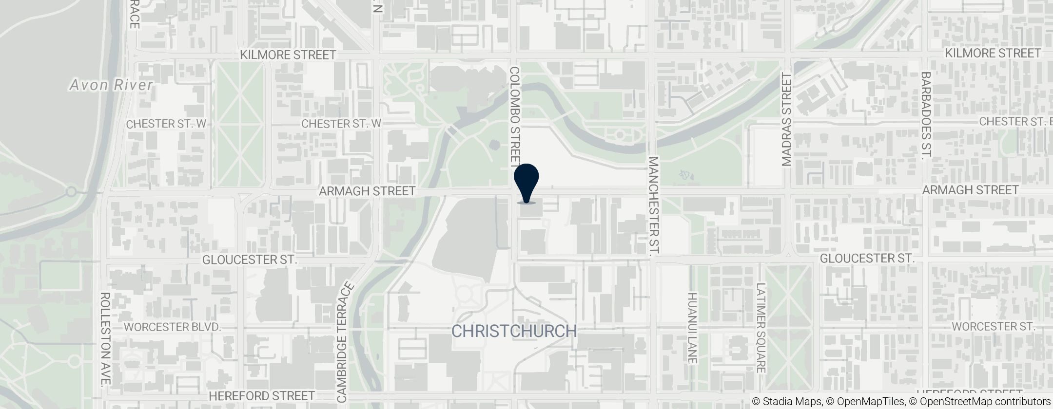 Map of Crowne Plaza Christchurch