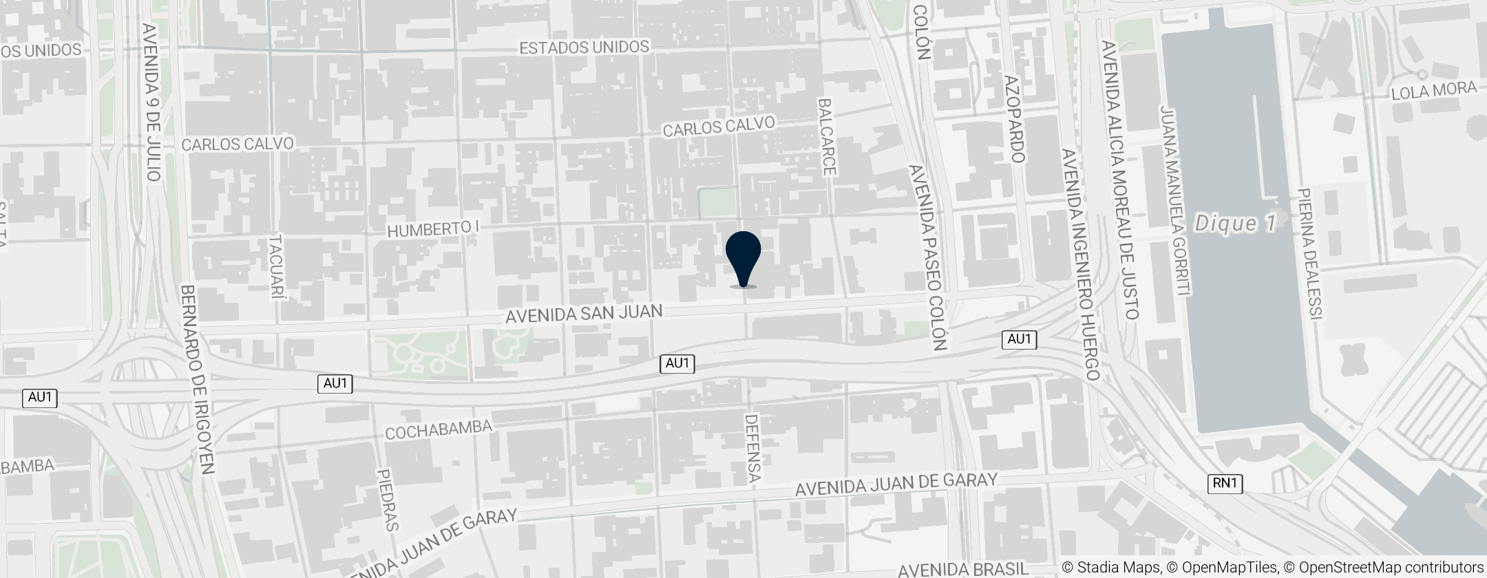 Map of Pasaje La Defensa