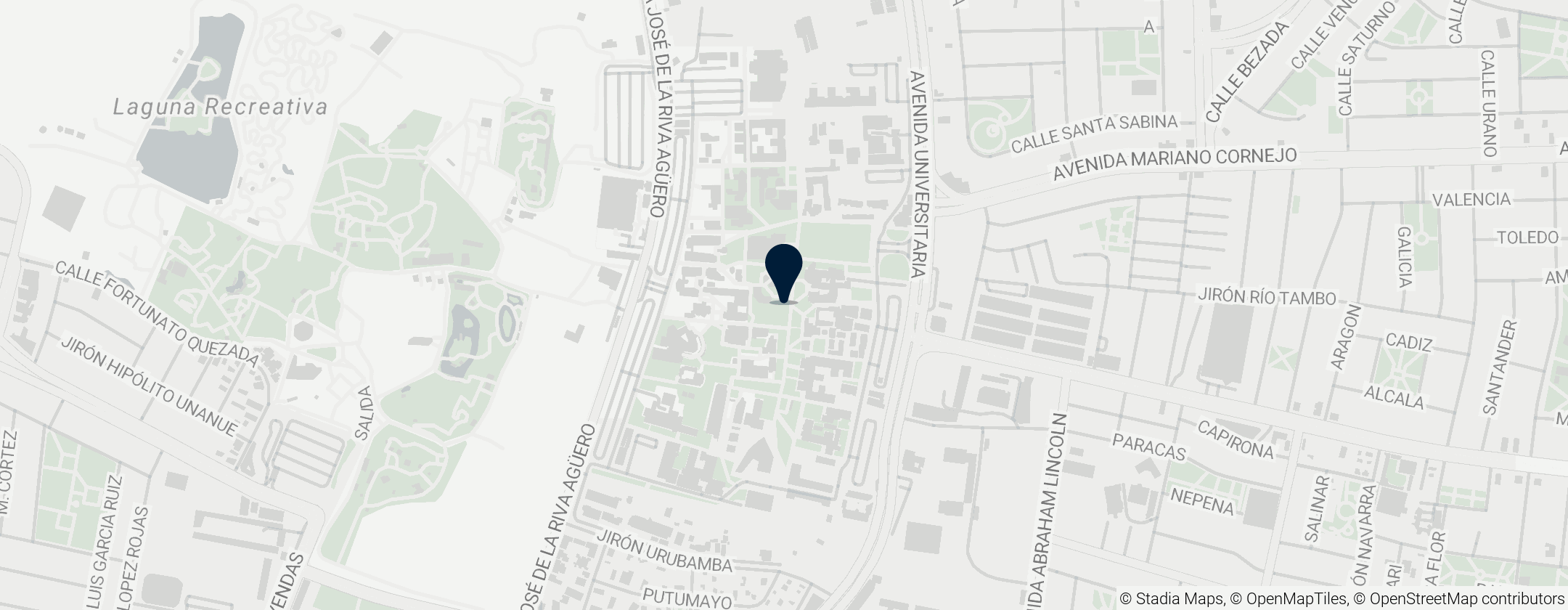 Map of Université pontificale catholique du Pérou