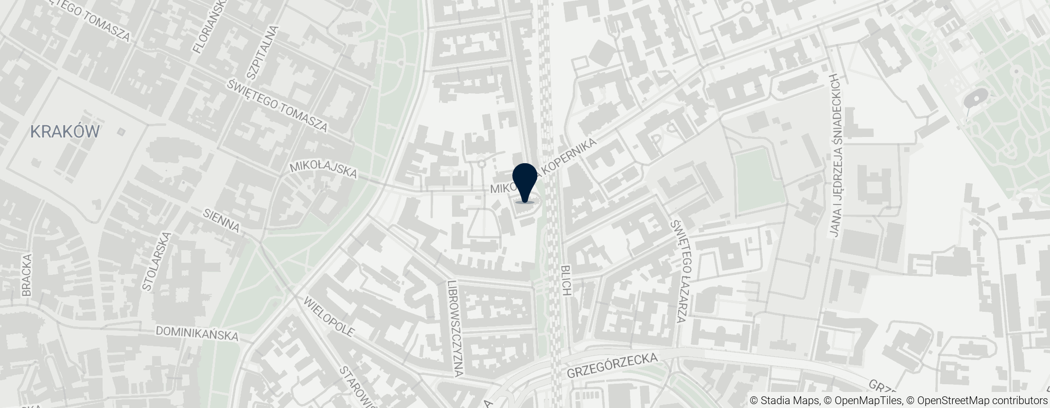 Map of Kościół św. Mikołaja w Krakowie