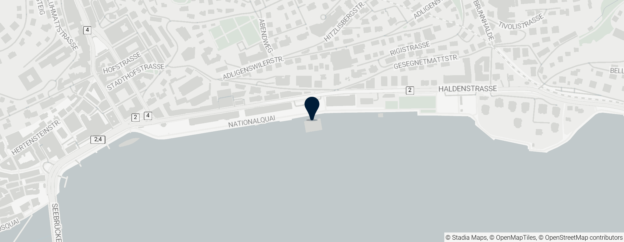 Map of Lakeside Beach Lucerne