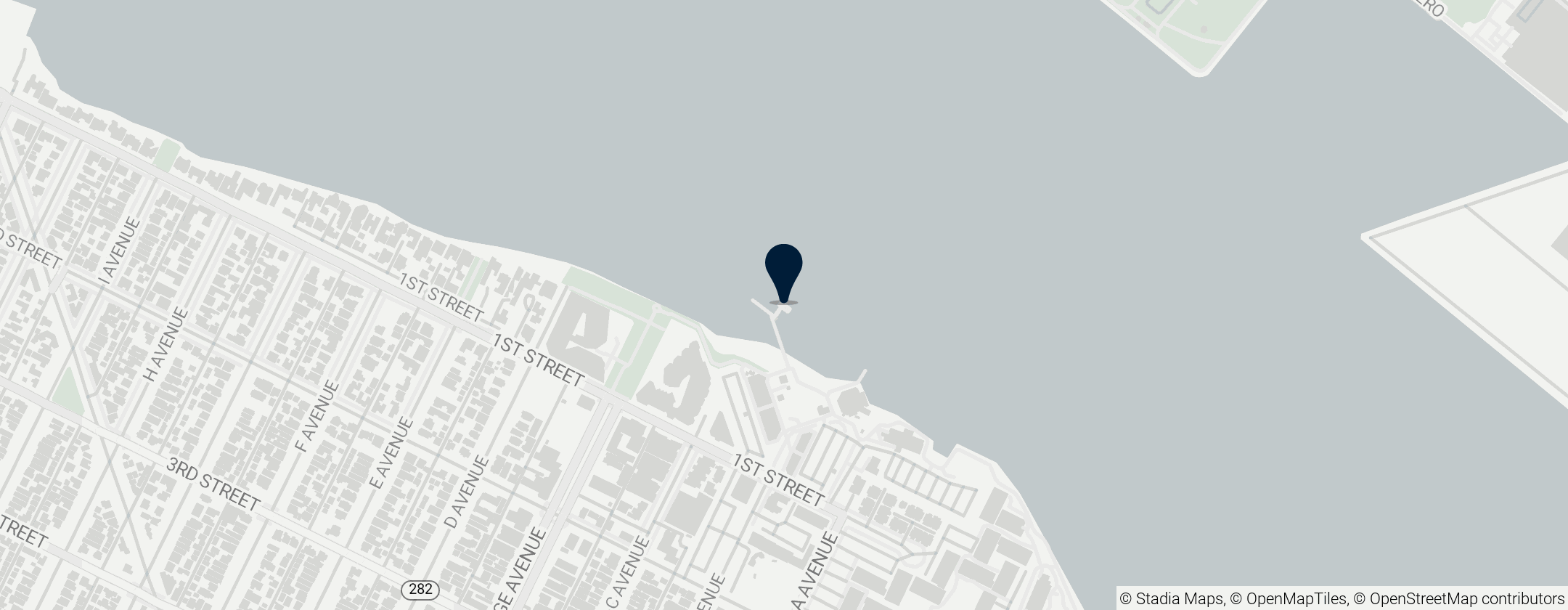 Map of Coronado Ferry Landing