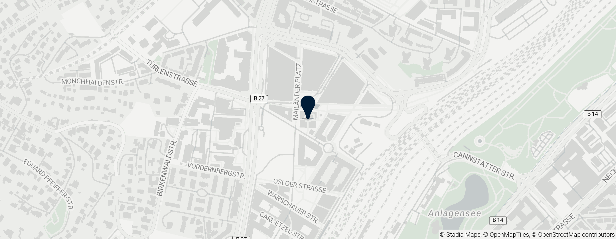 Map of Biblioteca Pública de Stuttgart