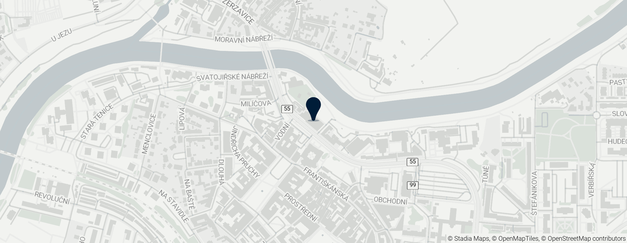 Map of Slovácké divadlo