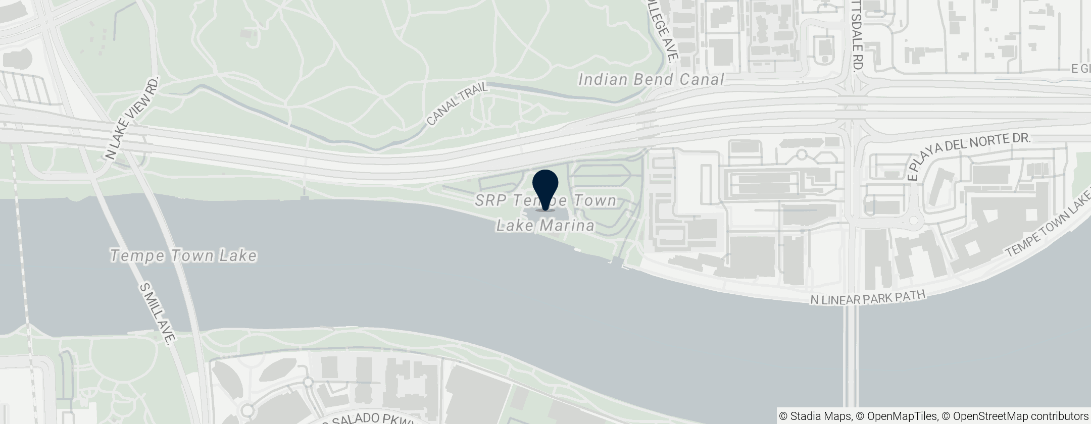 Map of Tempe Town Lake