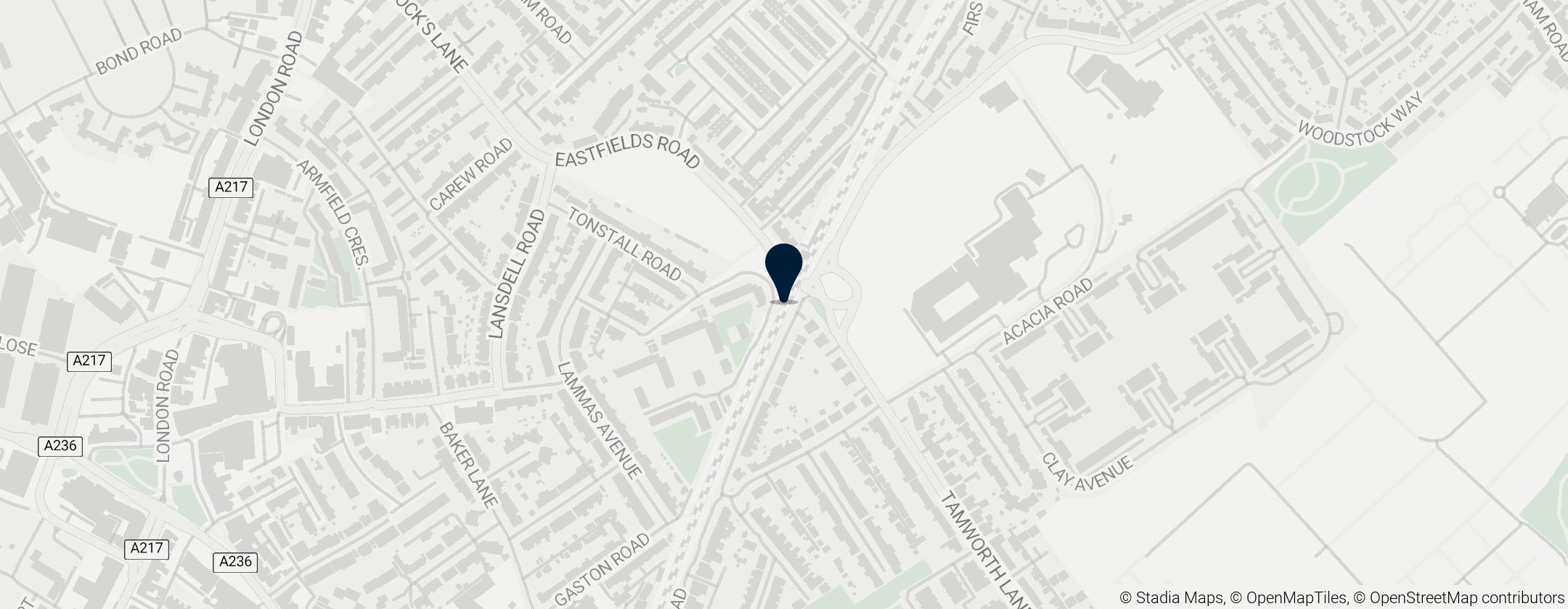 Map of Gare de Mitcham Eastfields