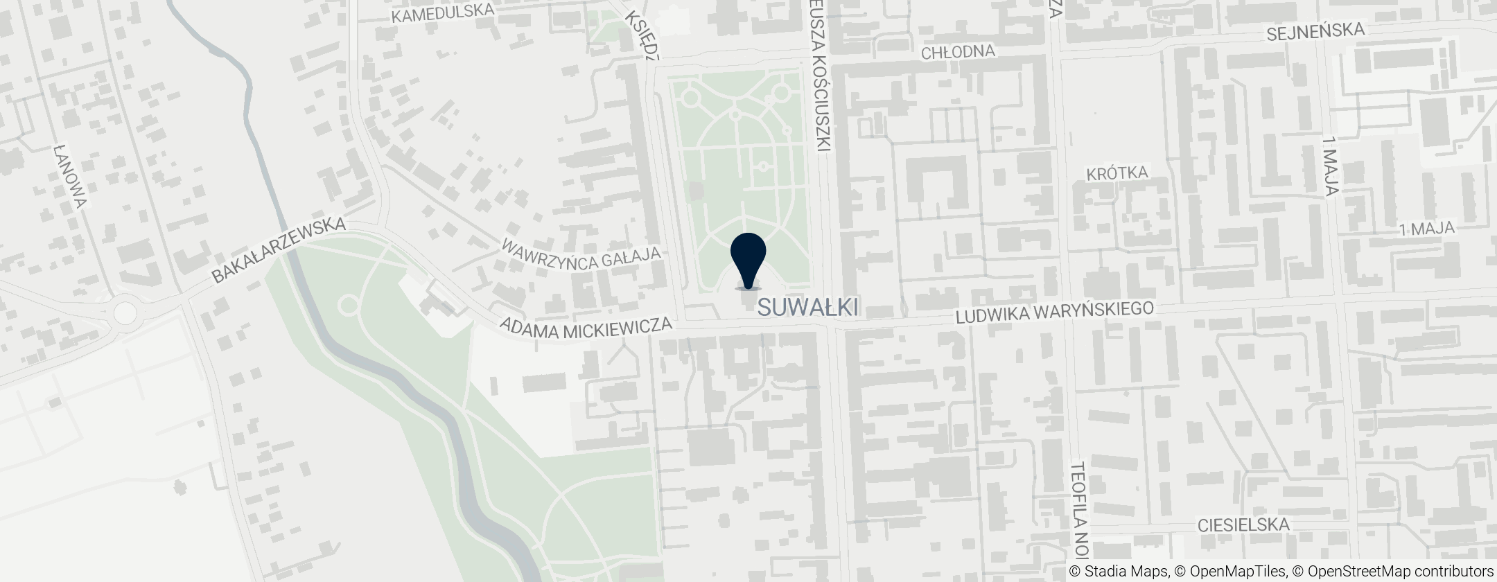 Map of Kościół Najświętszego Serca Pana Jezusa w Suwałkach