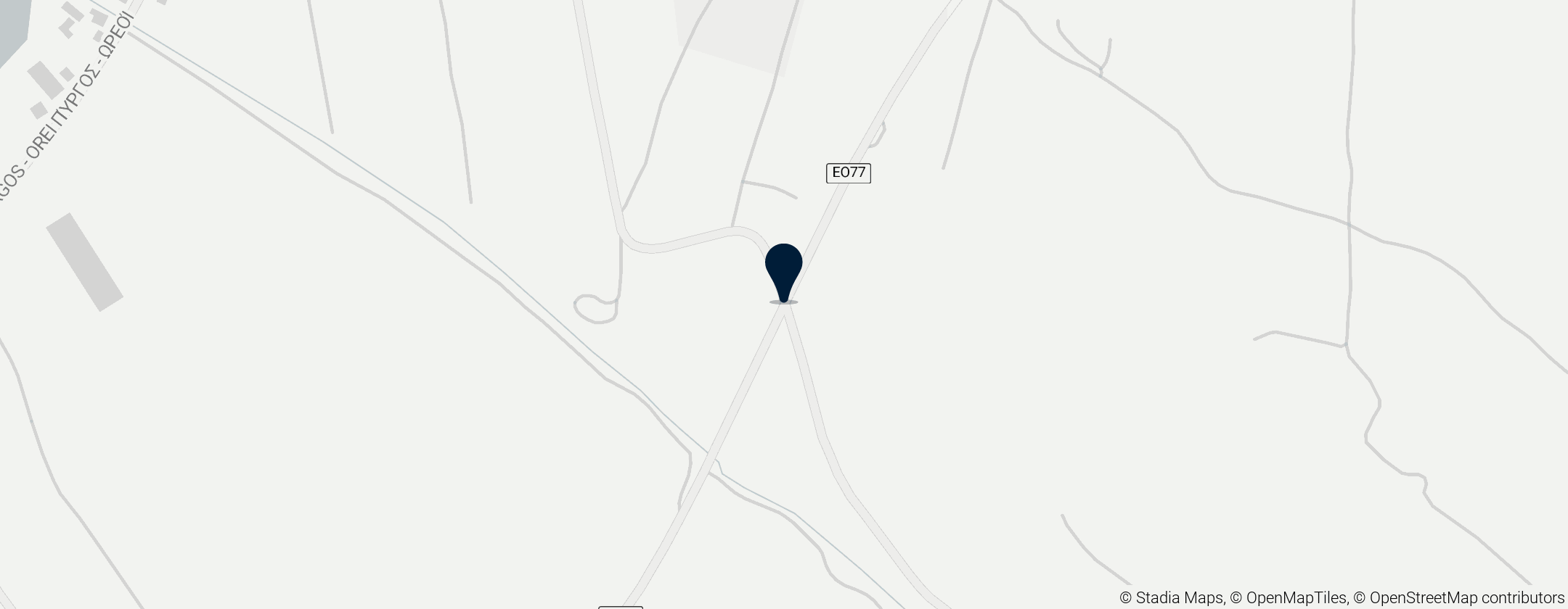 Map of Greek National Road 77