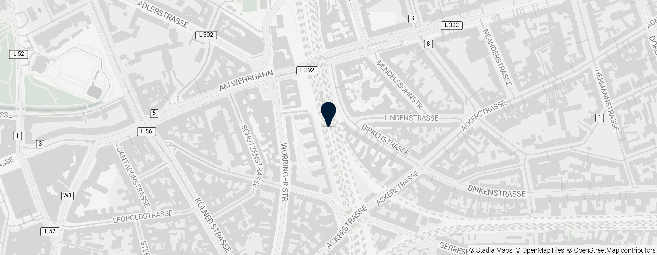 Map of Düsseldorf Wehrhahn