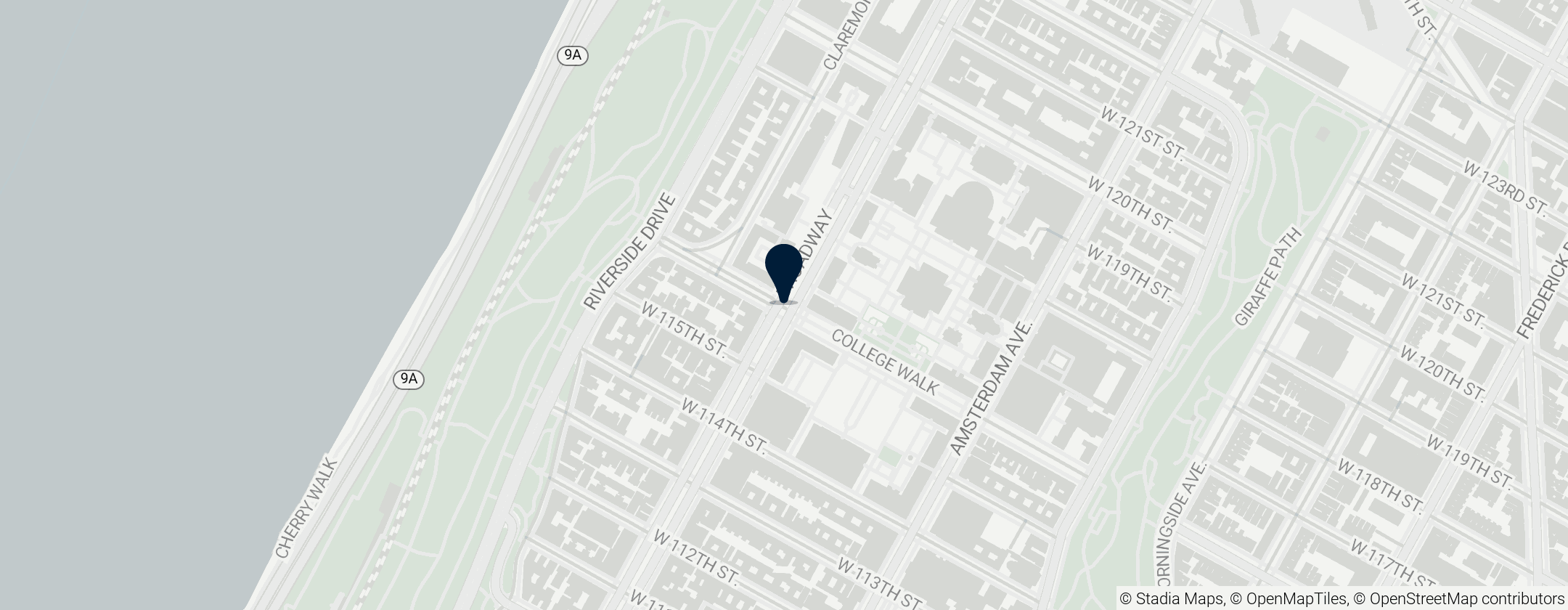 Map of 116th Street–Columbia University station