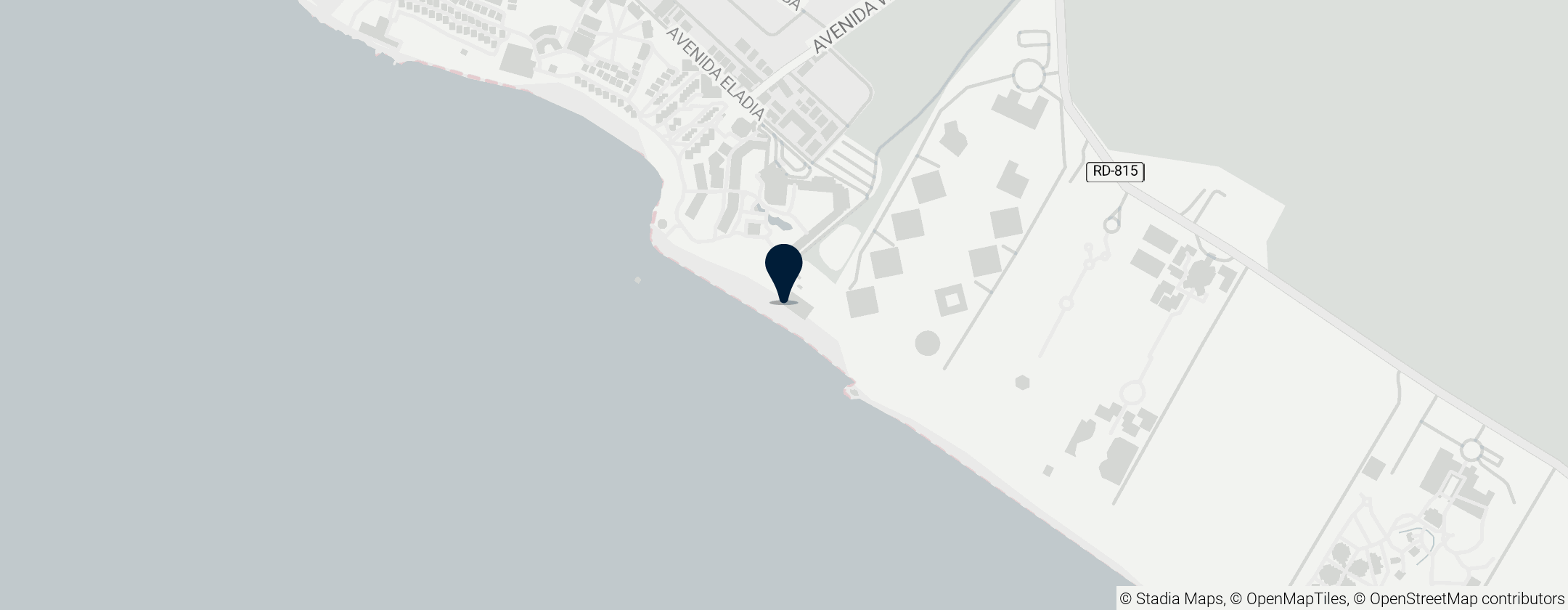 Map of Public Beach of Dominicus at Bayahibe