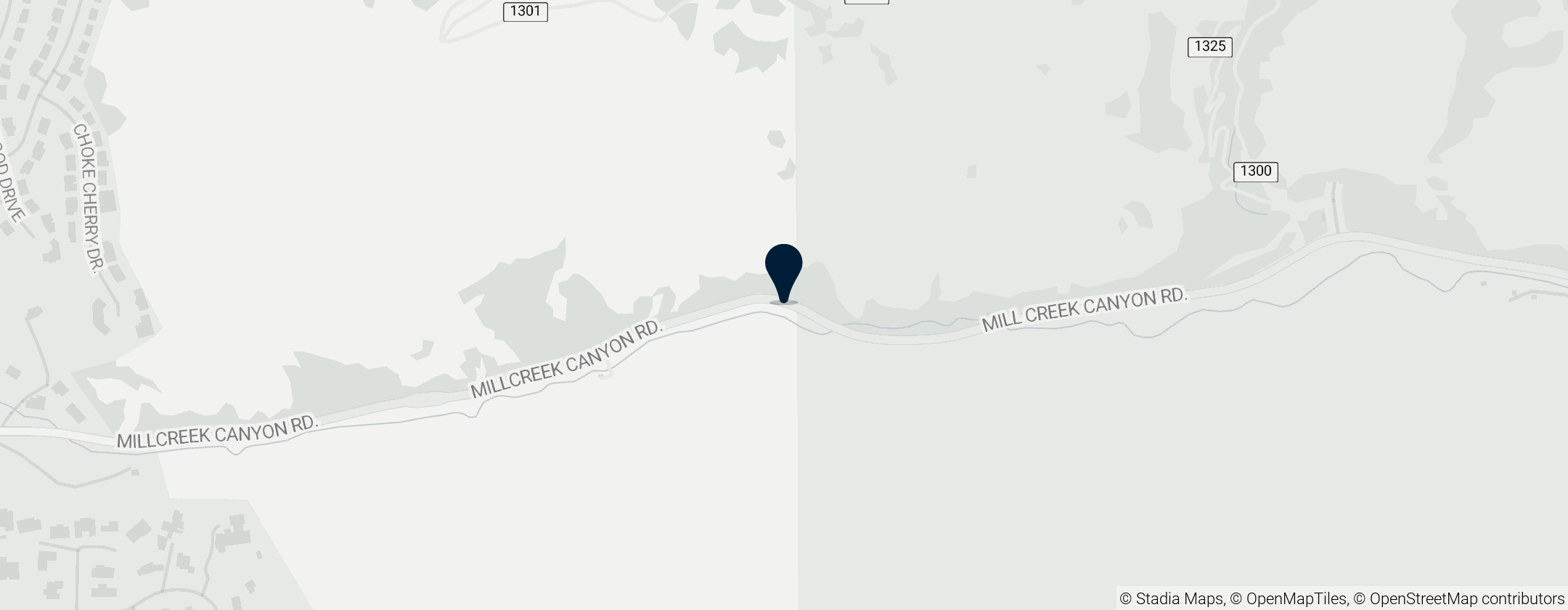 Map of Mill Creek Canyon