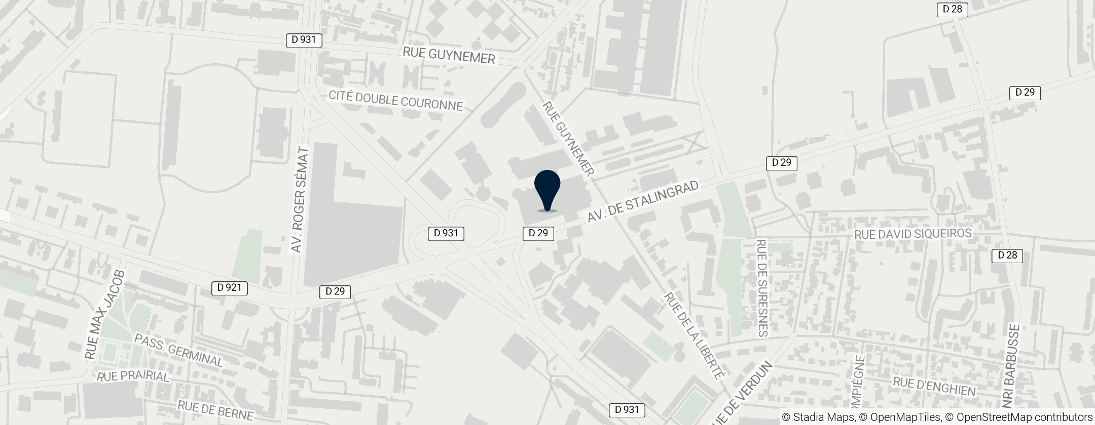 Map of Paris 8 University Vincennes-Saint-Denis