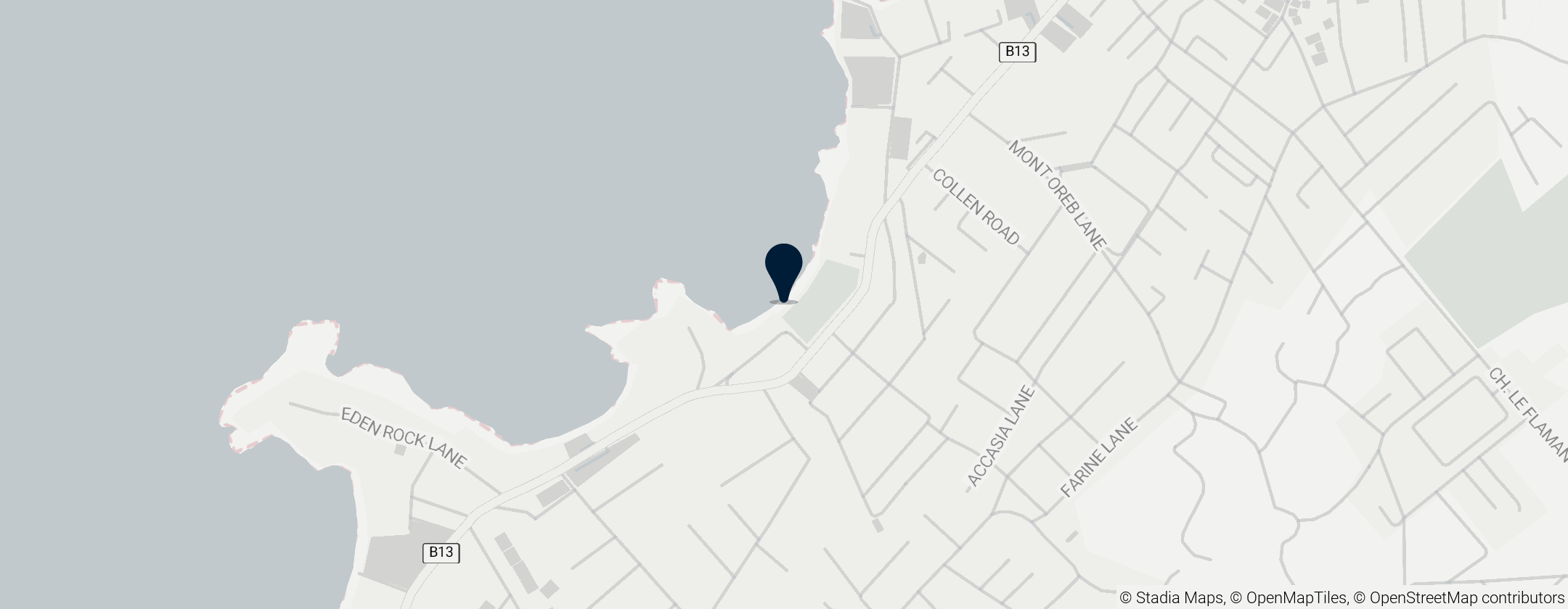 Map of Pereybere Beach