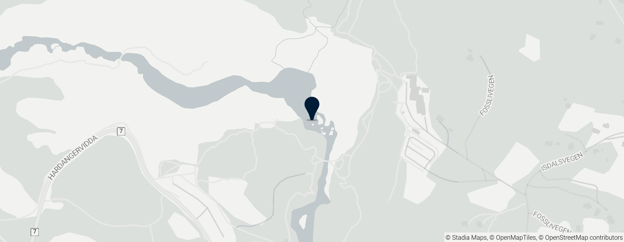 Map of Vøringfossen