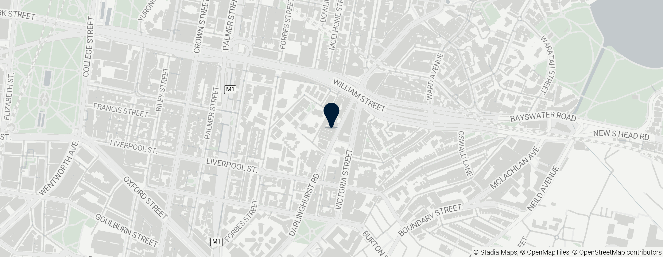 Map of Artery Aboriginal Art Gallery