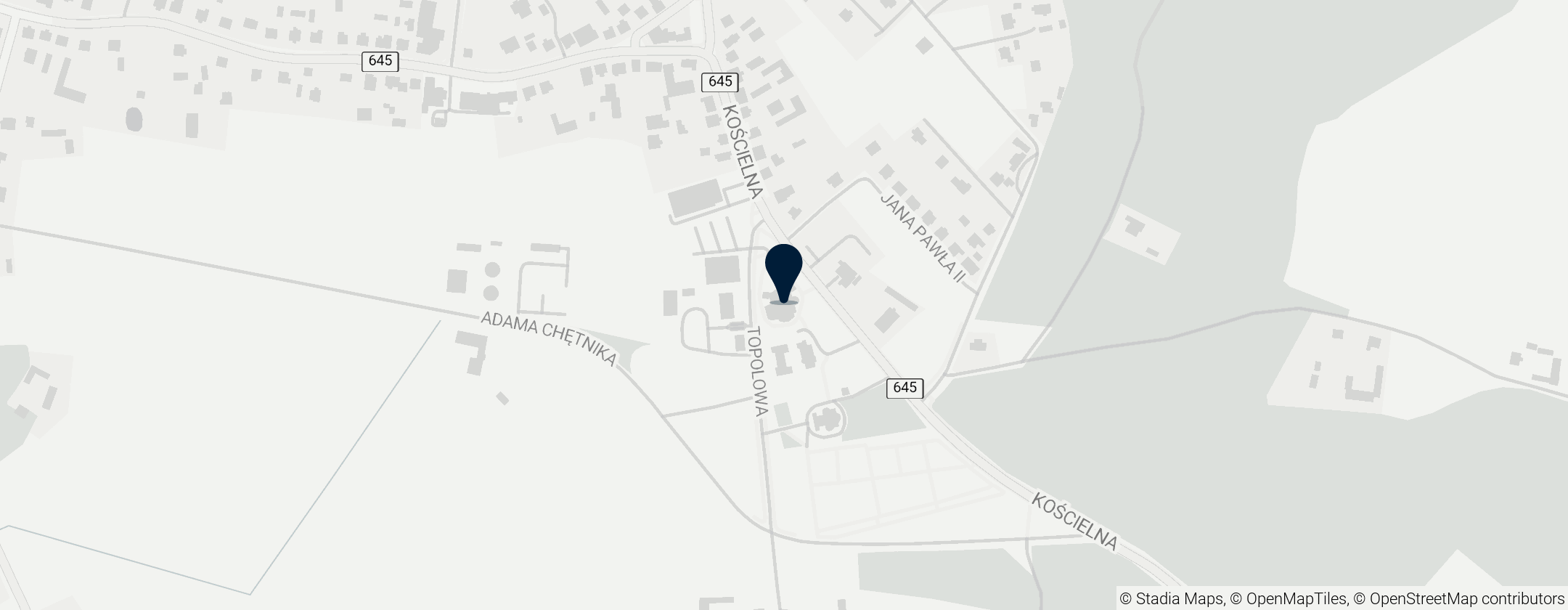 Map of Parafia Chrystusa Króla Wszechświata w Łysych