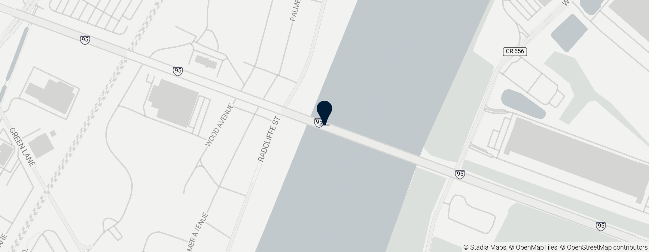 Map of Delaware River–Turnpike Toll Bridge