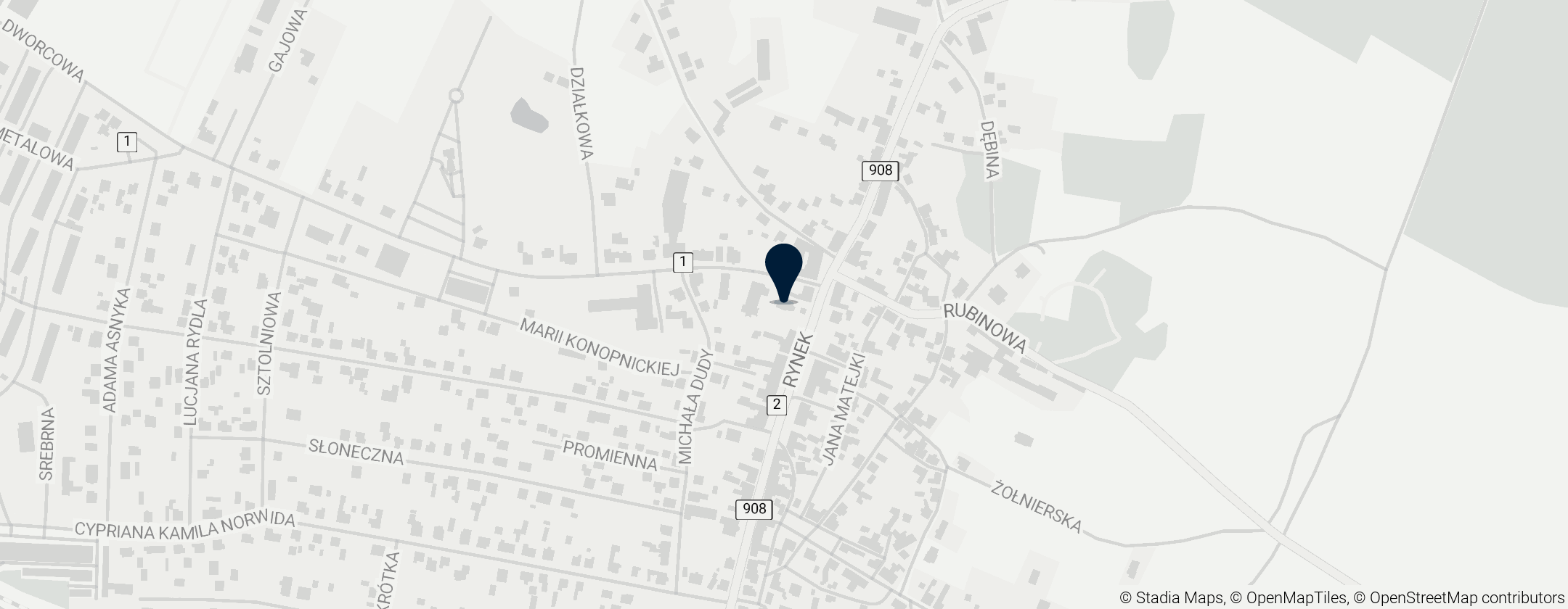 Map of Kościół św. Jerzego i Wniebowzięcia Najświętszej Maryi Panny w Miasteczku Śląskim