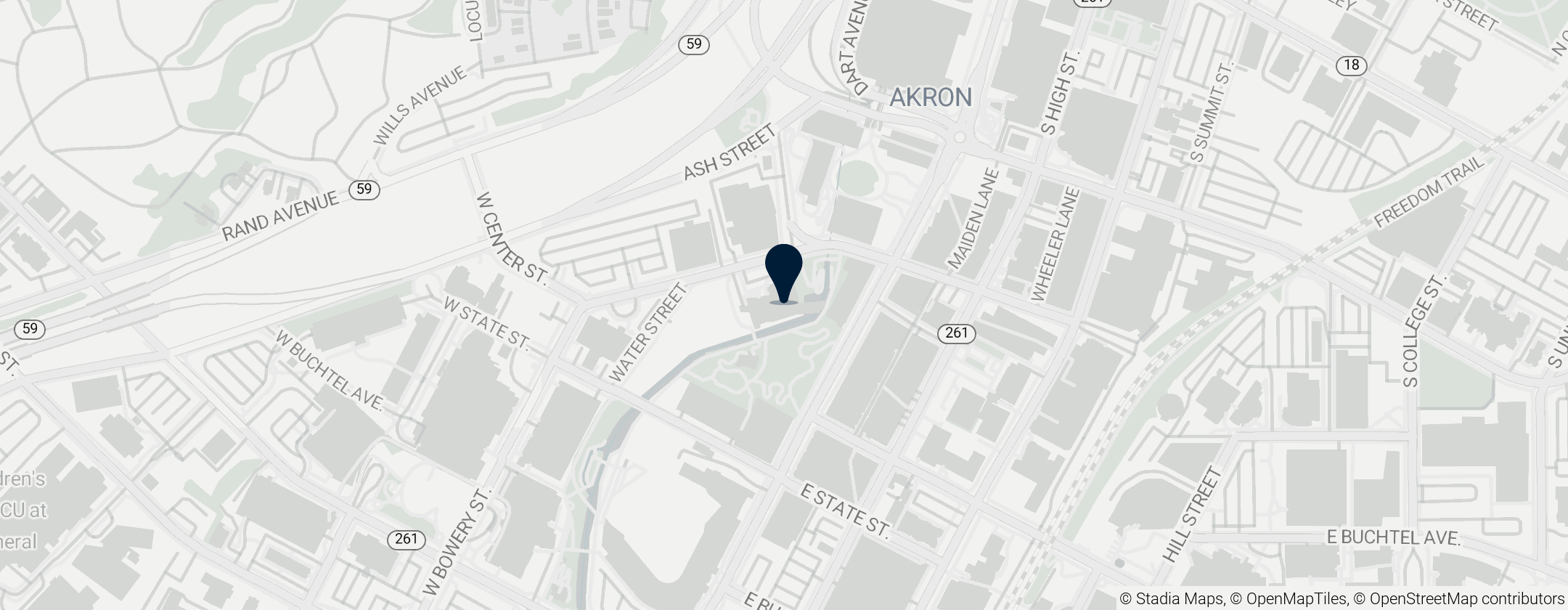 Map of Akron Civic Theatre