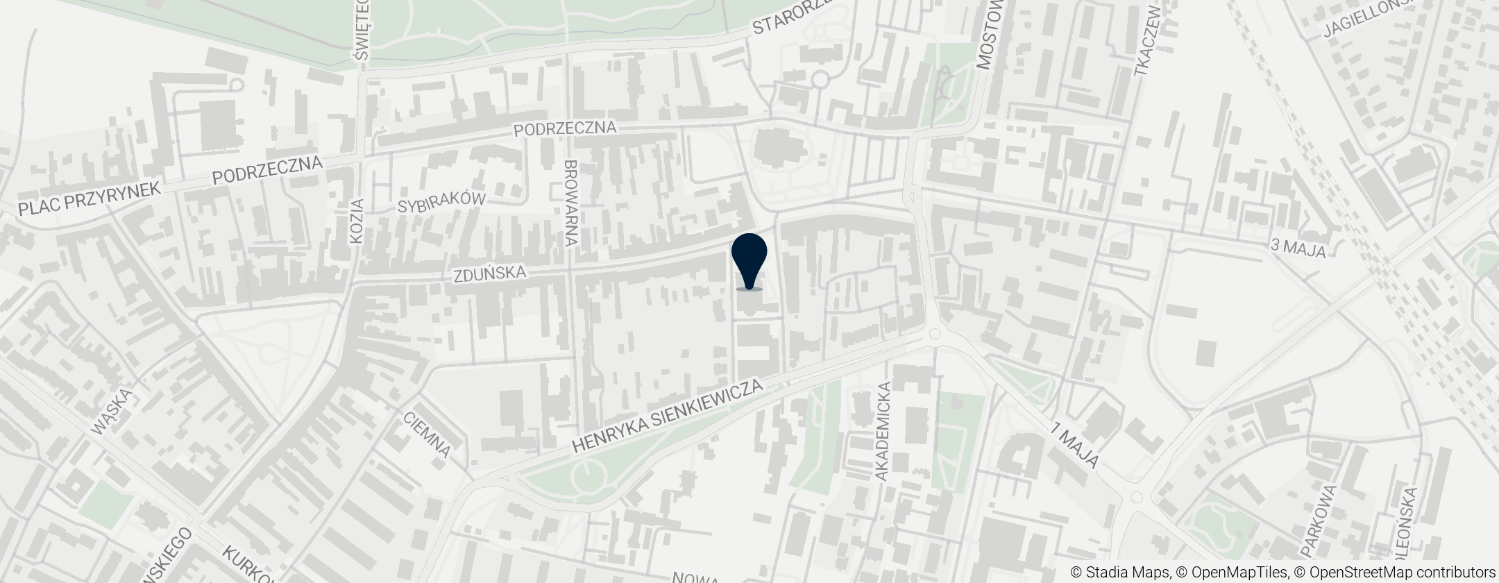 Map of Kościół Matki Bożej Łaskawej i św. Wojciecha w Łowiczu