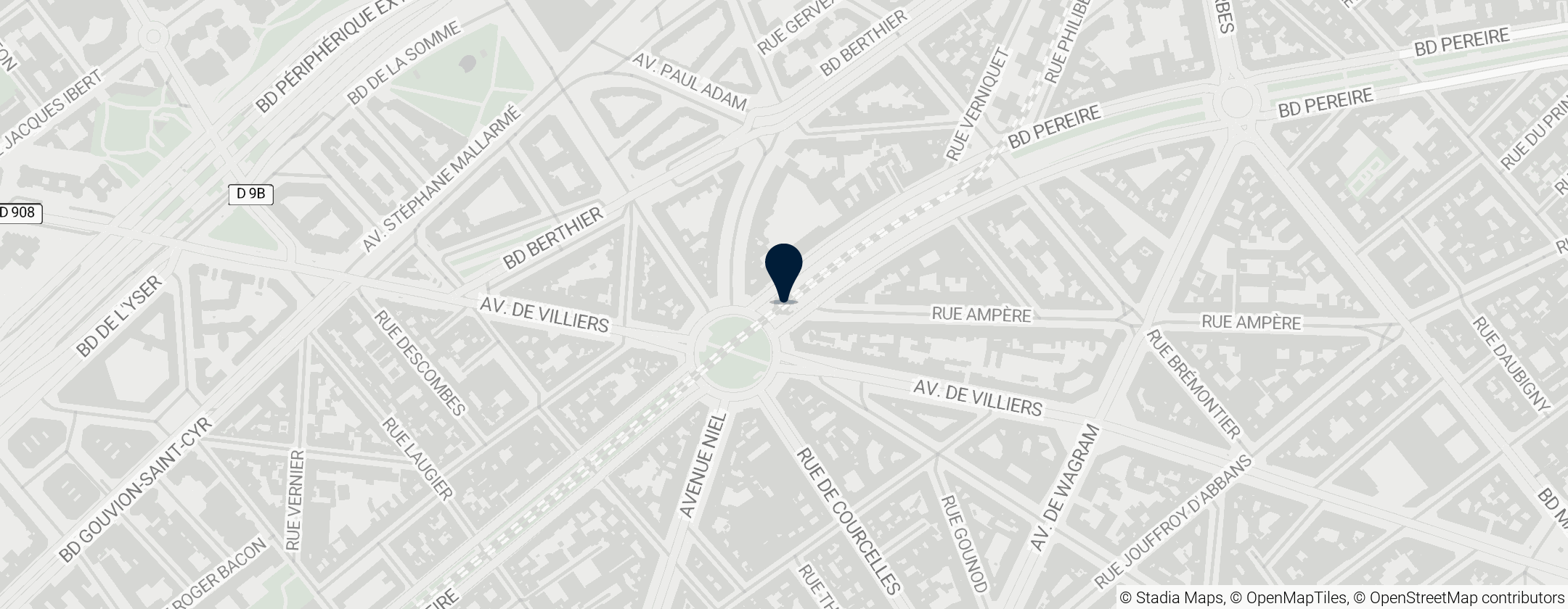 Map of Pereire – Levallois