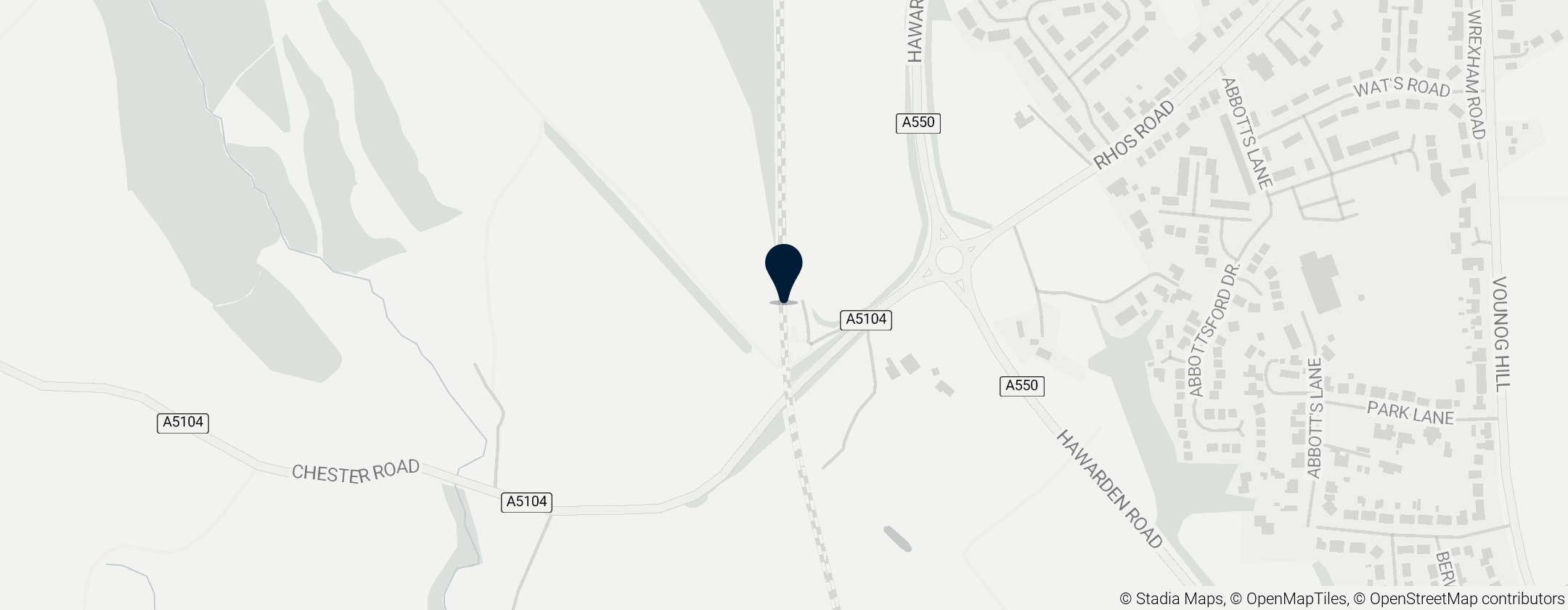 Map of Station Penyffordd