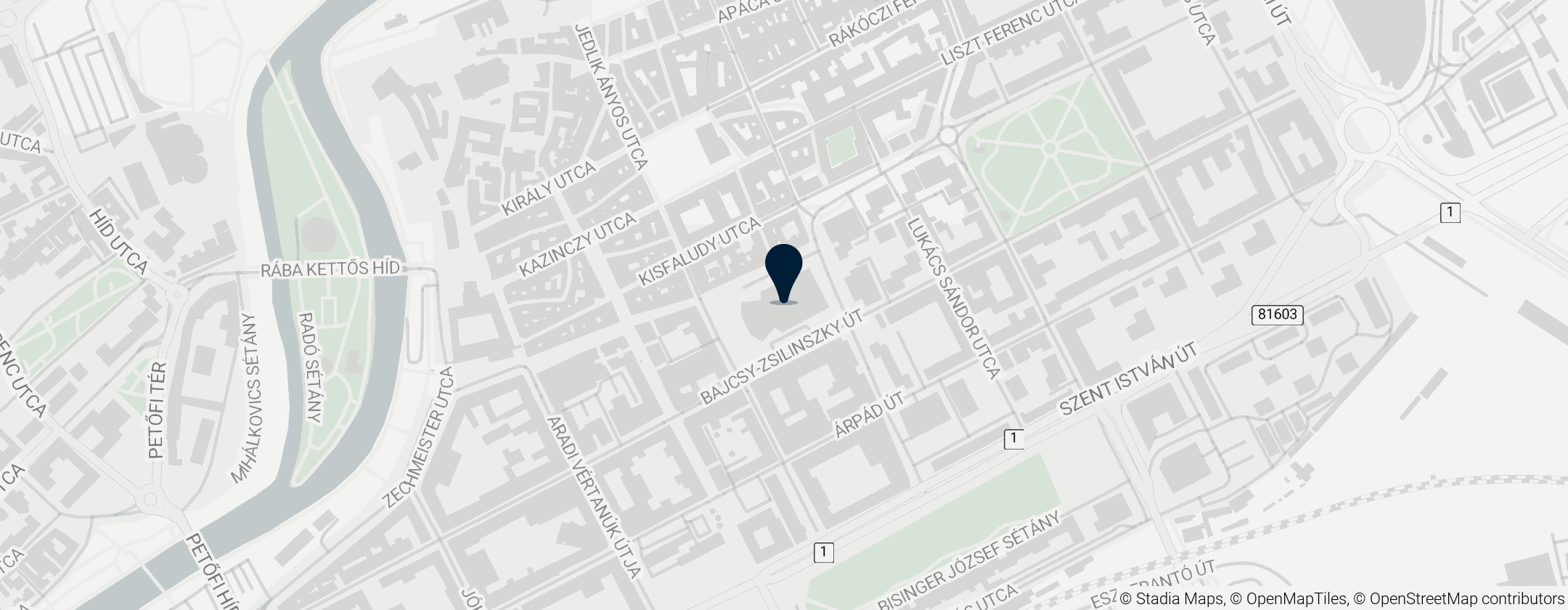 Map of National Theatre of Győr