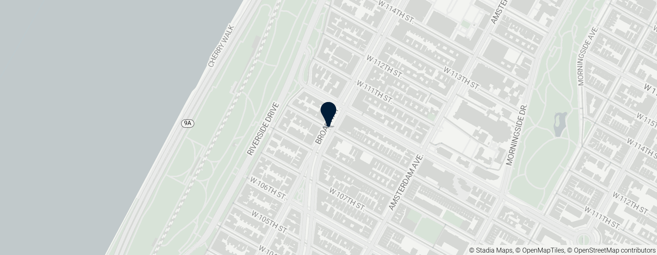 Map of Cathedral Parkway-110th Street